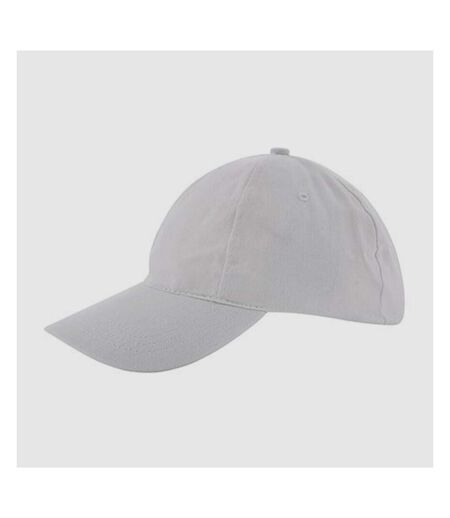 Casquette de baseball en coton brossé pour enfants et adolescents blanc L-Merch