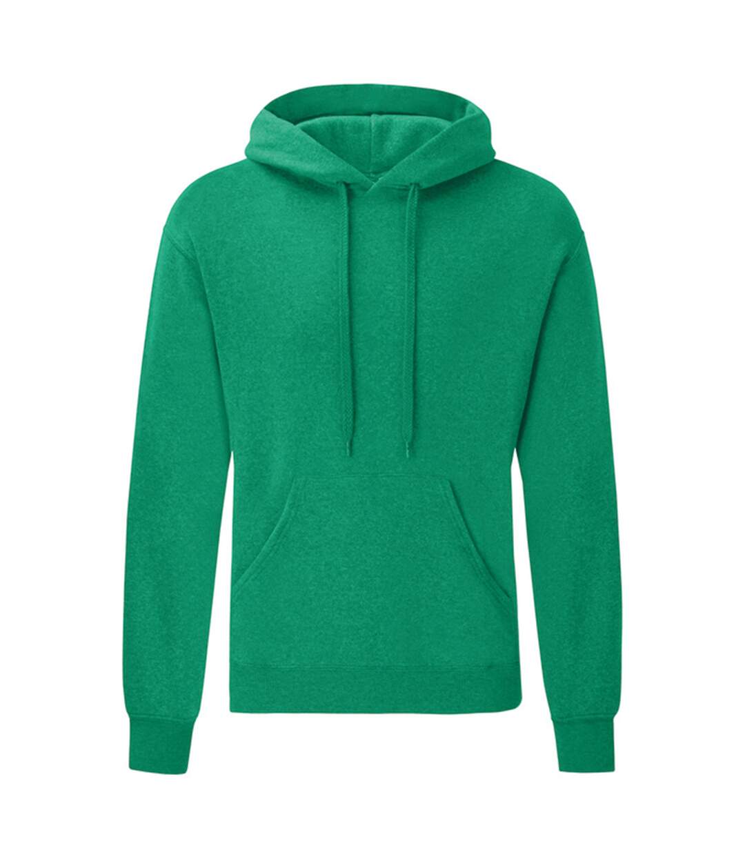 Sweat À Capuche Classic Adulte Vert Chiné Fruit Of The Loom-1