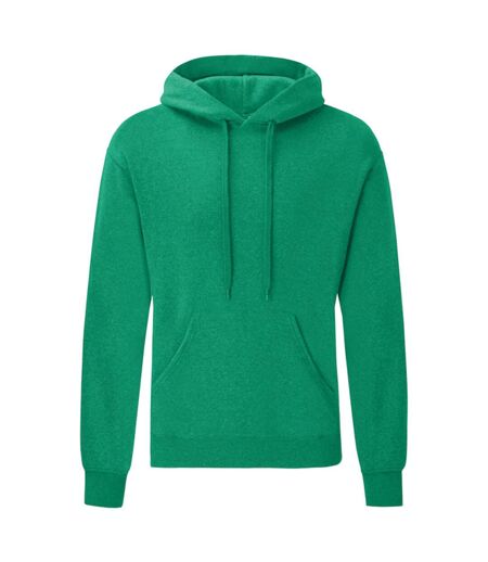 Sweat À Capuche Classic Adulte Vert Chiné Fruit Of The Loom