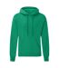 Sweat À Capuche Classic Adulte Vert Chiné Fruit Of The Loom-1