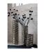 Vase Design en Verre Lignes 26cm Argent-5