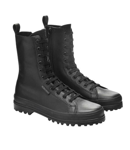 Bottines De Combat Alpina Femme Noir Total Superga