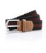 Asquith & Fox Mens Two Colour Stripe Braid Stretch Belt (Black/Burgundy) - UTRW5539-2