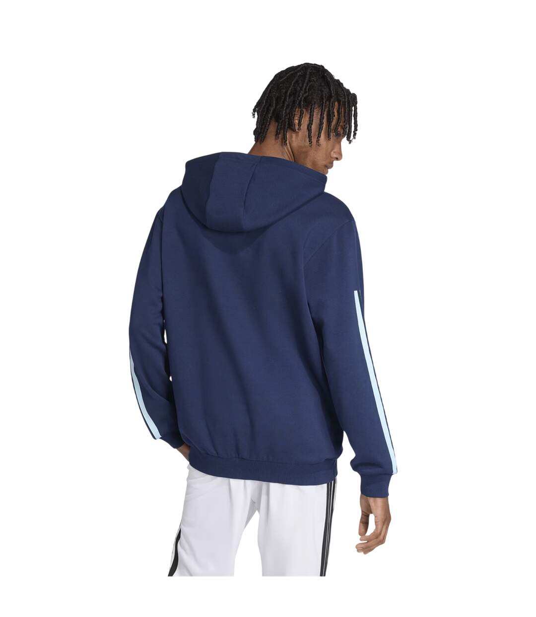 Sweat À Capuche Sport Motif/style À Rayures House Of Tiro Nations Pack Adulte Bleu Foncé Blanc Adidas-3