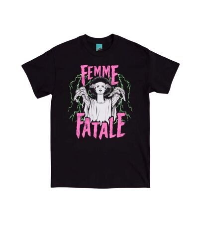 Unisex Adult Femme Fatale T-shirt Black The Bride Of Frankenstein