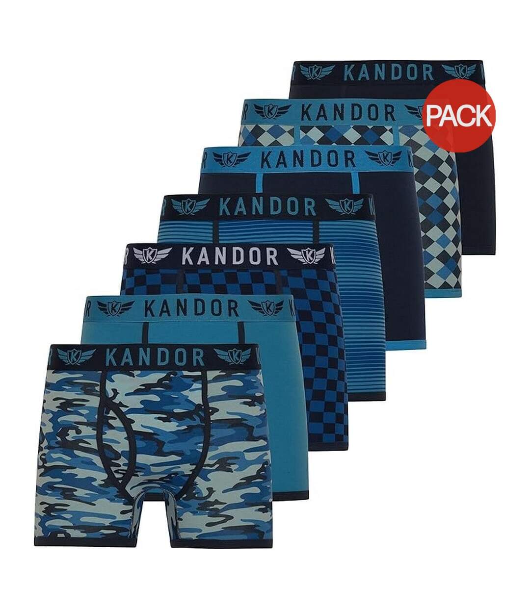 Boxers jeckers homme bleu Kandor