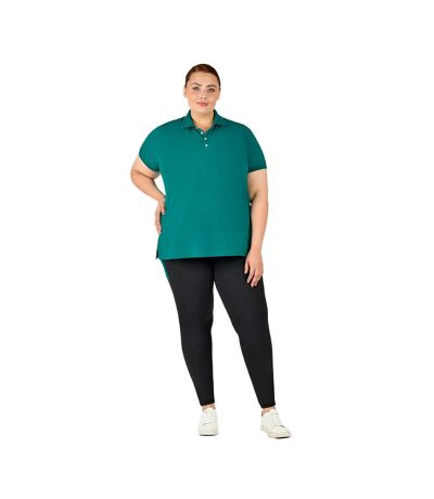 Womens/ladies Lauren Plus Short-sleeved Polo Shirt Deep Lake Dublin