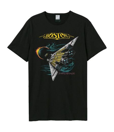 Unisex Adult Third Stage Boston T-shirt Black Amplified