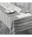 Nappe en Coton Tissée Eldora 140x240cm Gris-3