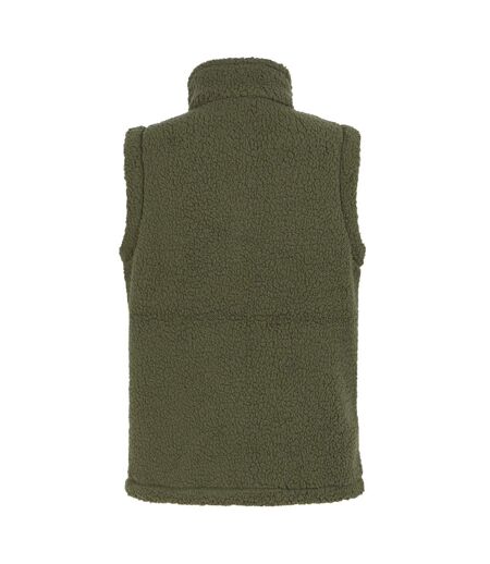 Womens/ladies calmry borg fleece lined gilet dark khaki Regatta