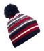 Bonnet multi-sport fan marine française/rouge classique/blanc Beechfield-1