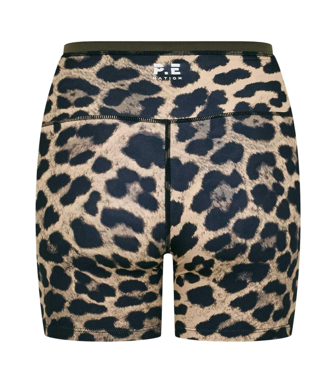 Womens/ladies Leopard Print High Waist Running Shorts Leopard PE Nation-2