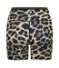 Womens/ladies Leopard Print High Waist Running Shorts Leopard PE Nation-2