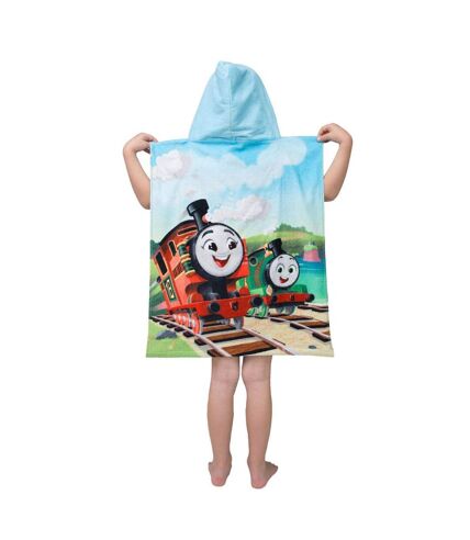 Thomas And Friends Logo Hooded Towel (Blue/Multicolored) - UTAG3357