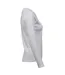 Womens/ladies Interlock Long-sleeved T-shirt White Tee Jays-4