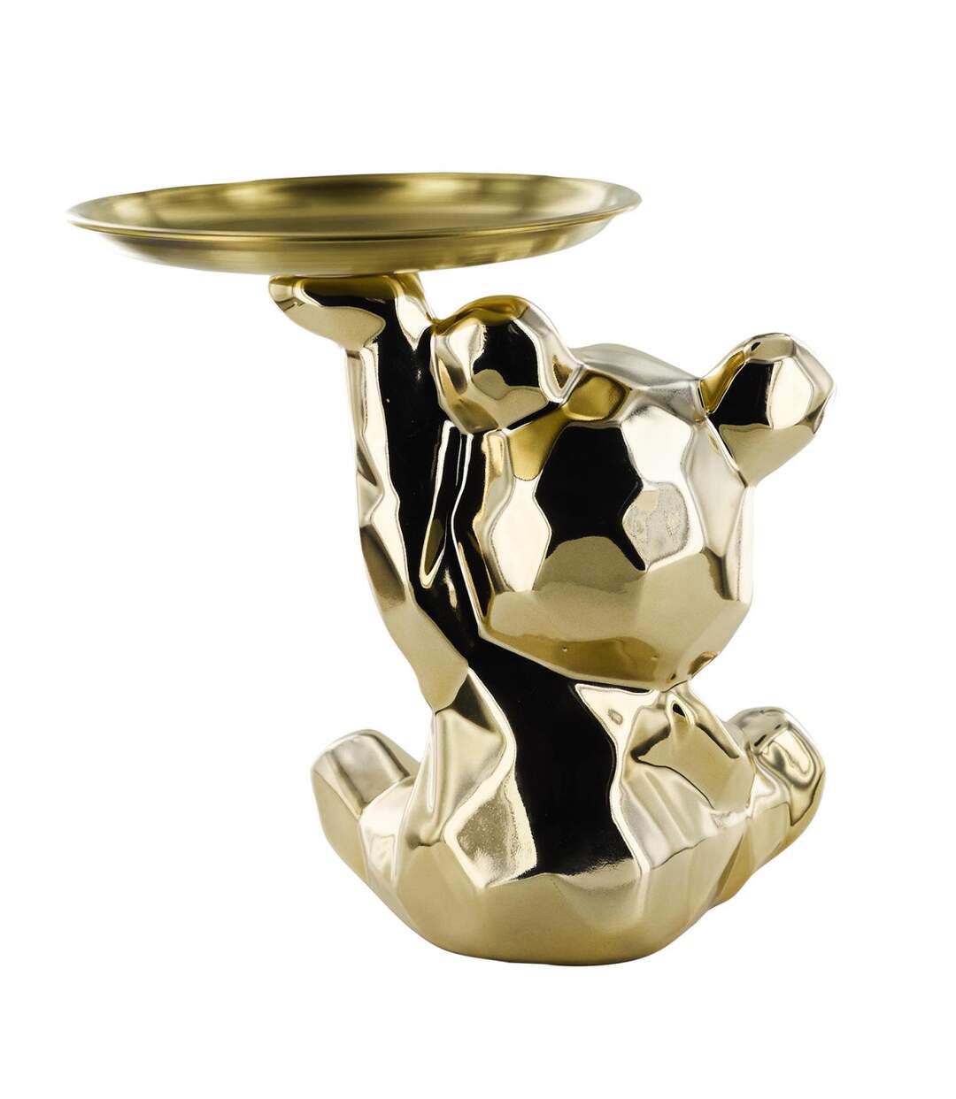 Vide-Poche Statue Ourson 18cm Doré-2