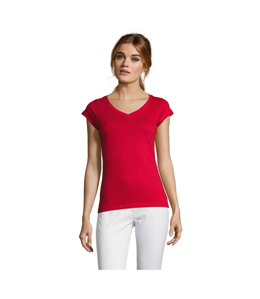 T-shirt Moon Femme Rouge SOLS-2