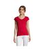 T-shirt Moon Femme Rouge SOLS-2