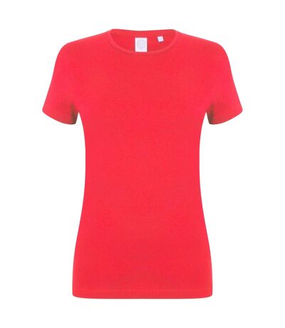 Skinni Fit Feel Good - T-shirt étirable à manches courtes - Femme (Rouge vif) - UTRW4422