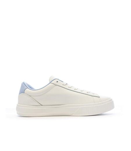 Baskets blanches/bleu femme tommy hilfiger cupsole sneaker