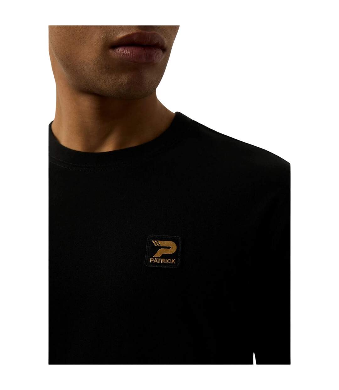 Mens Campbell Cotton Regular T-shirt Black Patrick-4