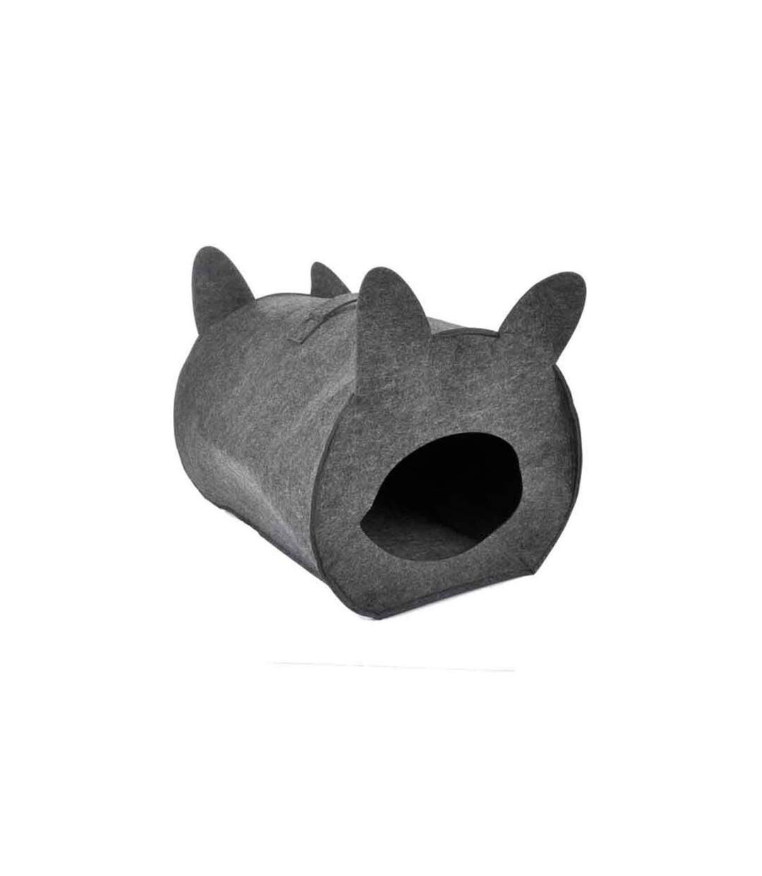 Niche pour Chat & Poignée Feutrine 40cm Anthracite-1