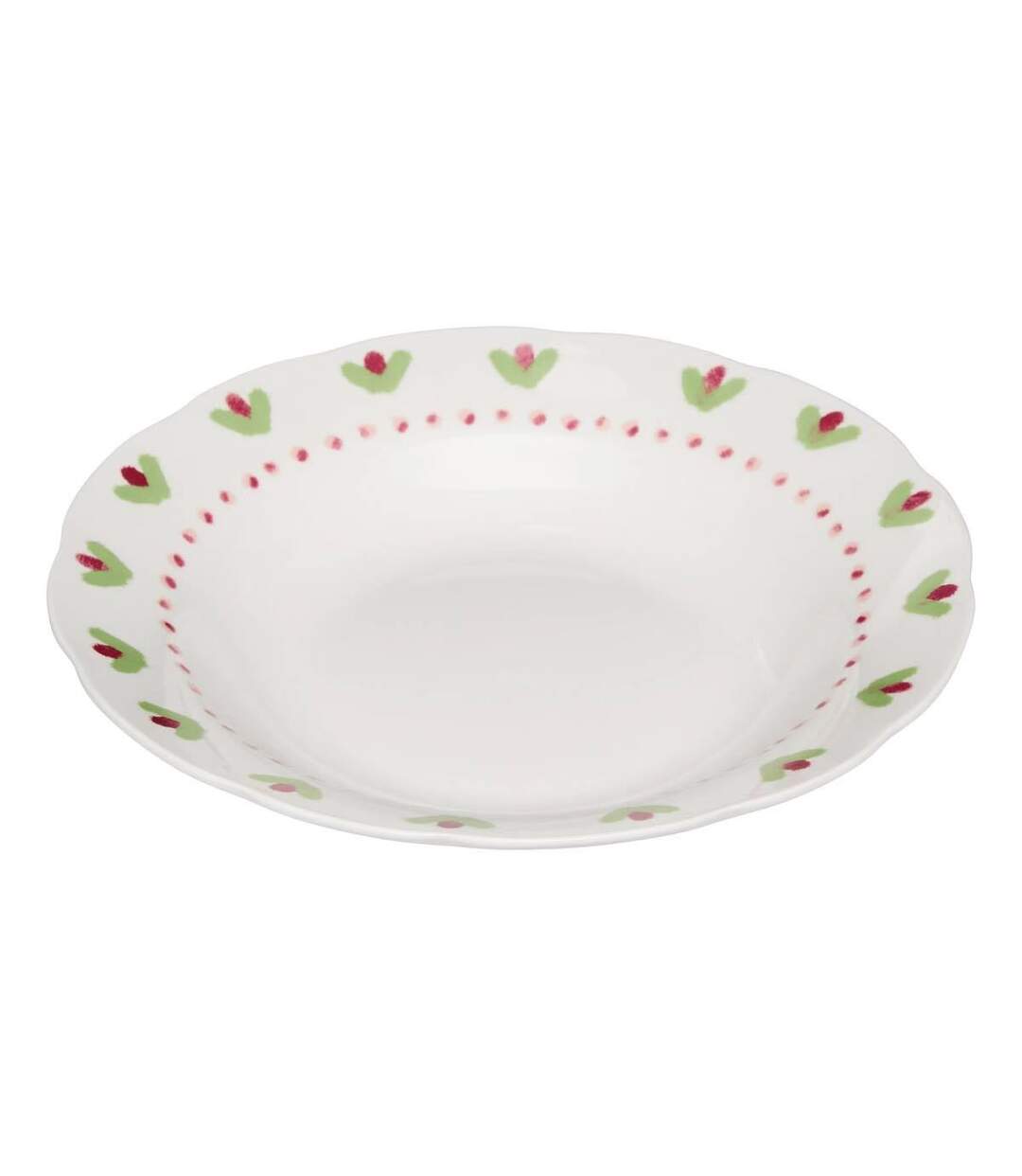 Lot de 6 Assiettes Creuses Fleur de Rose 23cm Multicolore-2