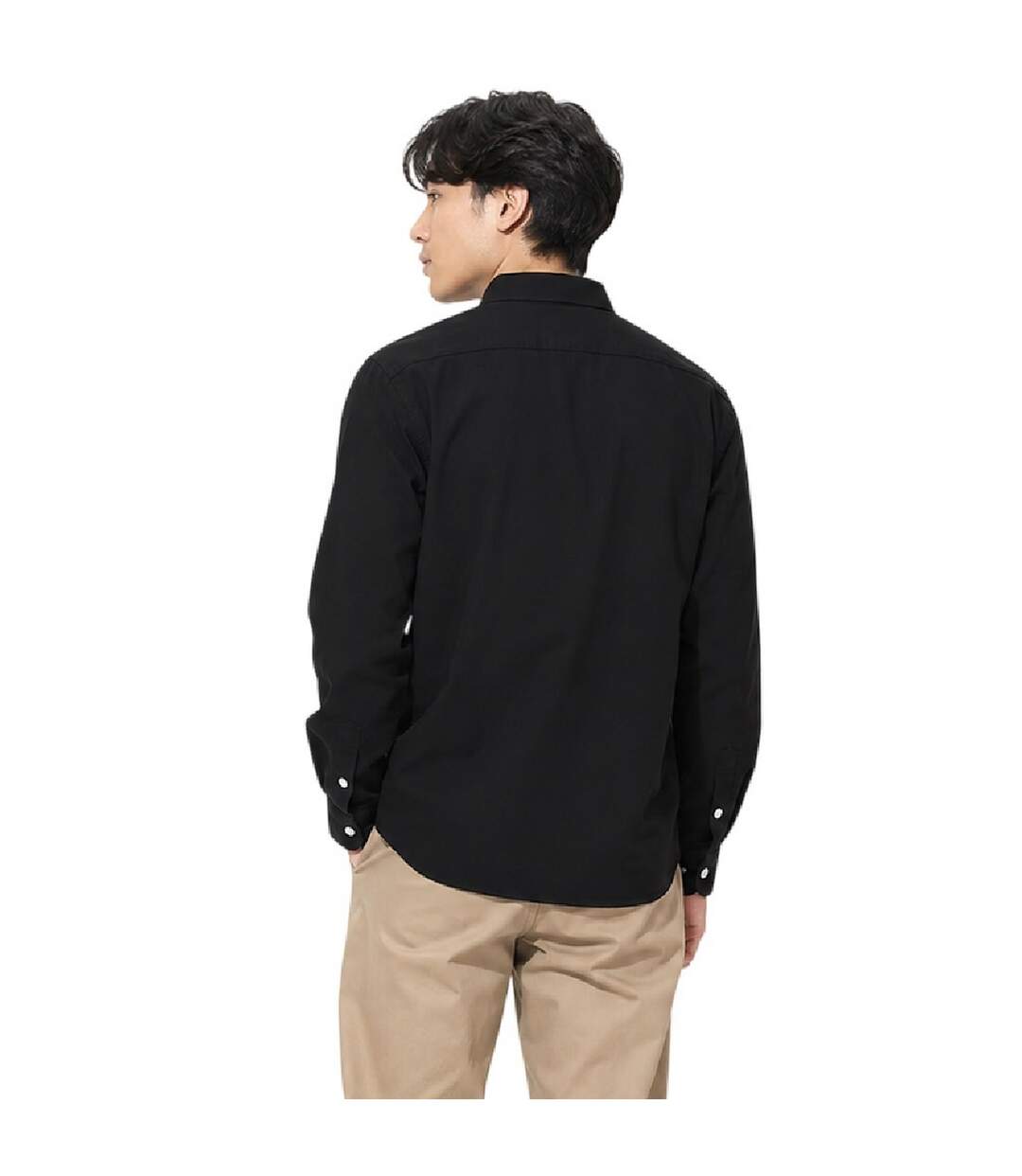 Chemise À Boutons Manches Longues Motif/style Rétro Homme Noir Farah-2
