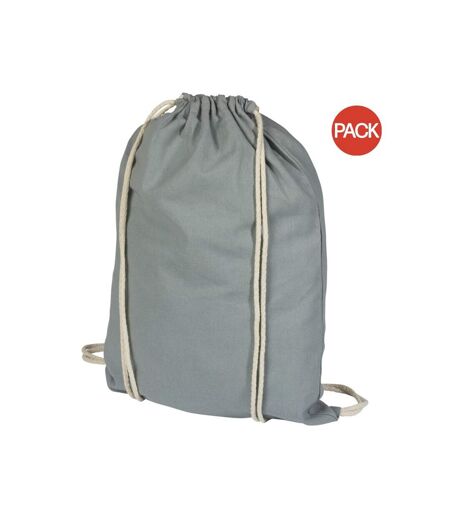 Lot de 2  Oregon sac à cordon en coton taille unique gris Bullet