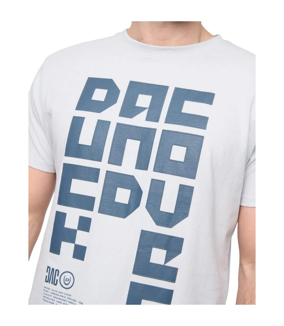 Mens Squarelarge T-shirt Light Blue Duck And Cover-4