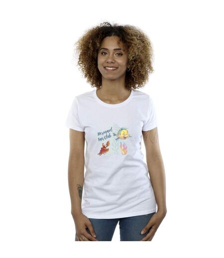 Disney T-shirt coton The Little Mermaid Club Femme/Ladies (Blanc) - UTBI26354
