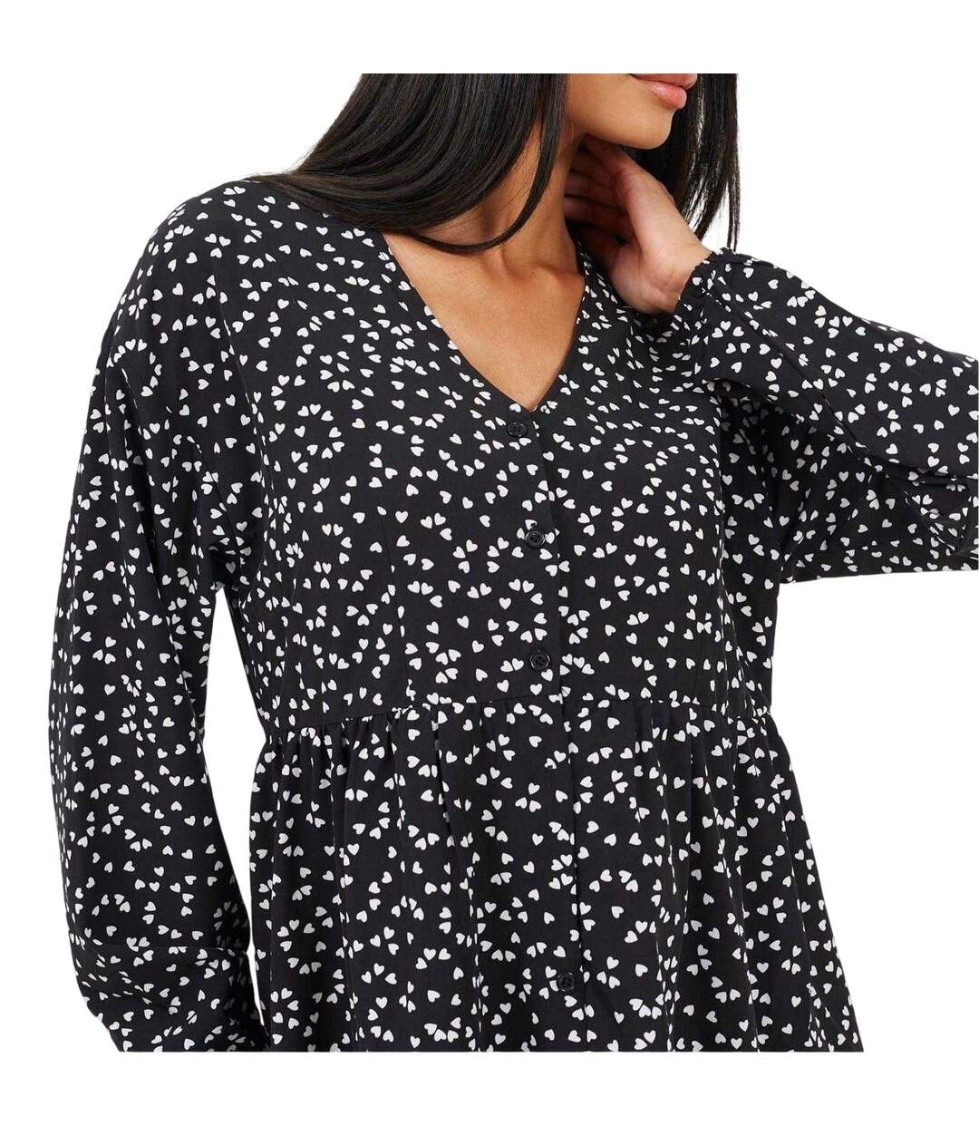 Robe Courte Femme Noir Blanc Brave Soul-4