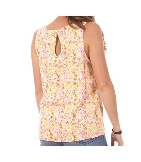 Débardeur Imprimé Jaune/Rose Femme Vero Moda Easy - L