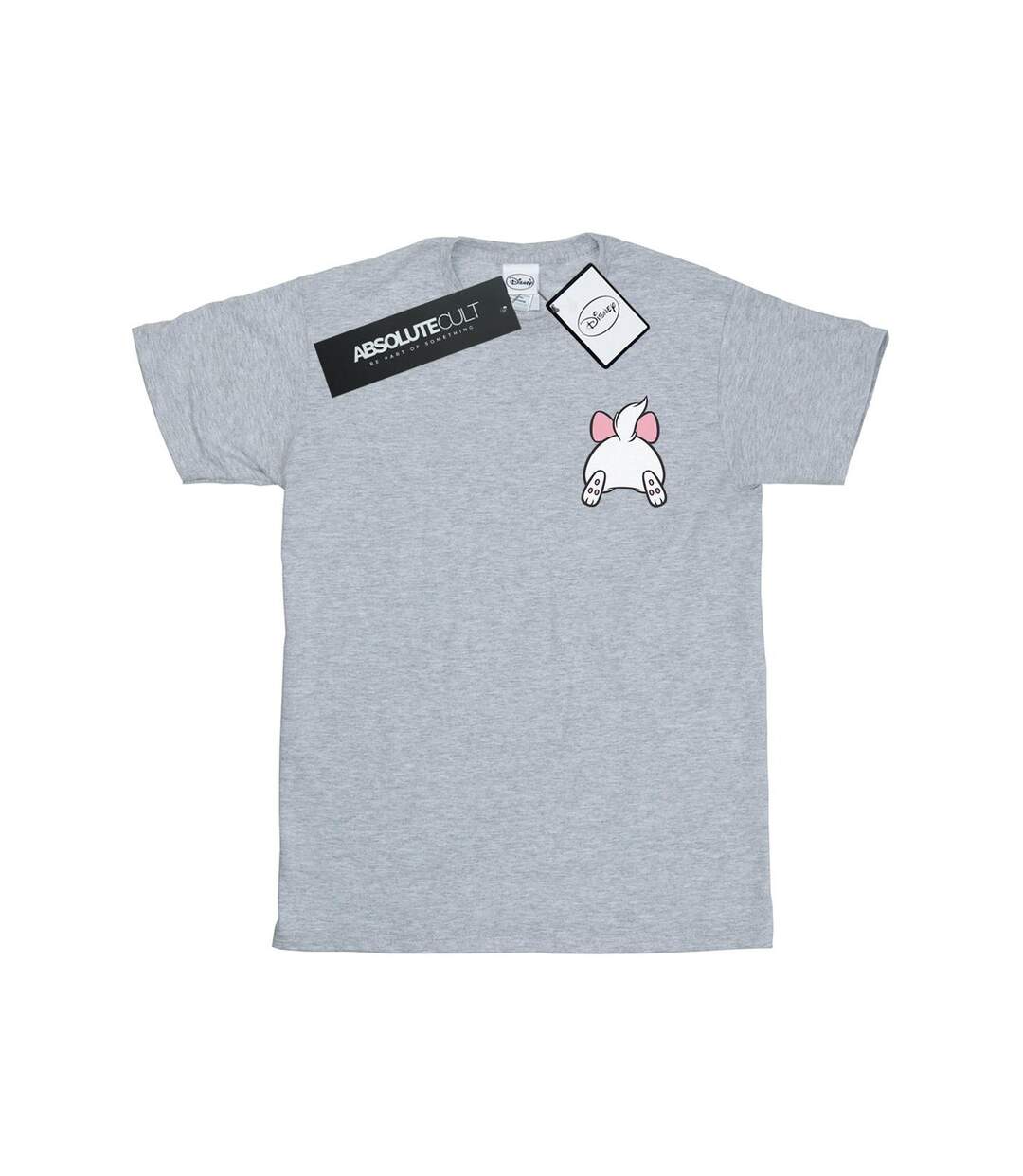 Disney - T-shirt ARISTOCATS MARIE BACKSIDE BREAST PRINT - Femme (Gris chiné) - UTBI17261-1