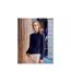 Unisex Adult Basic Chest Pocket Long-sleeved Polo Shirt Dark Navy Clique-1