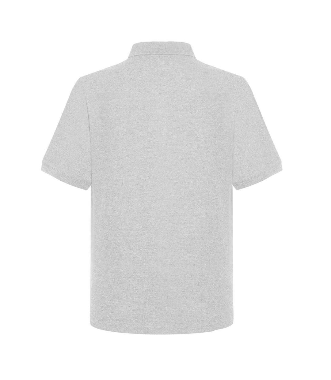 Mens Embroidered Logo Polo Shirt Grey Marl Slazenger-3