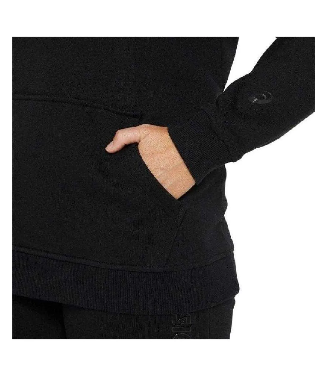Womens/ladies Hoodie Black Asics-4