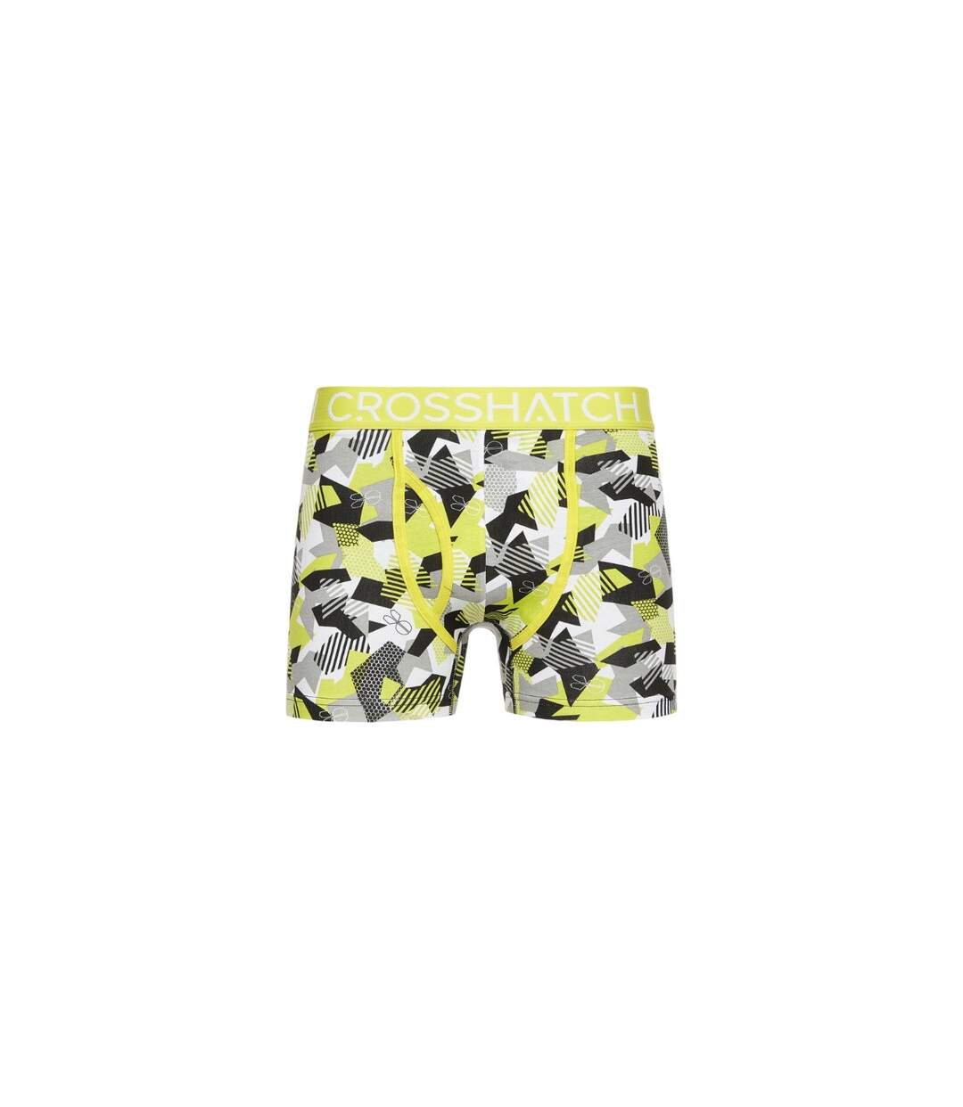 Pack of 3  Mens crystaline boxer shorts  lime/black/gray Crosshatch