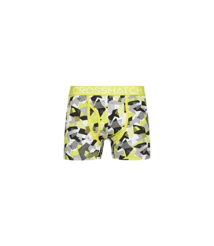 Boxers crystaline homme vert clair / noir / gris Crosshatch