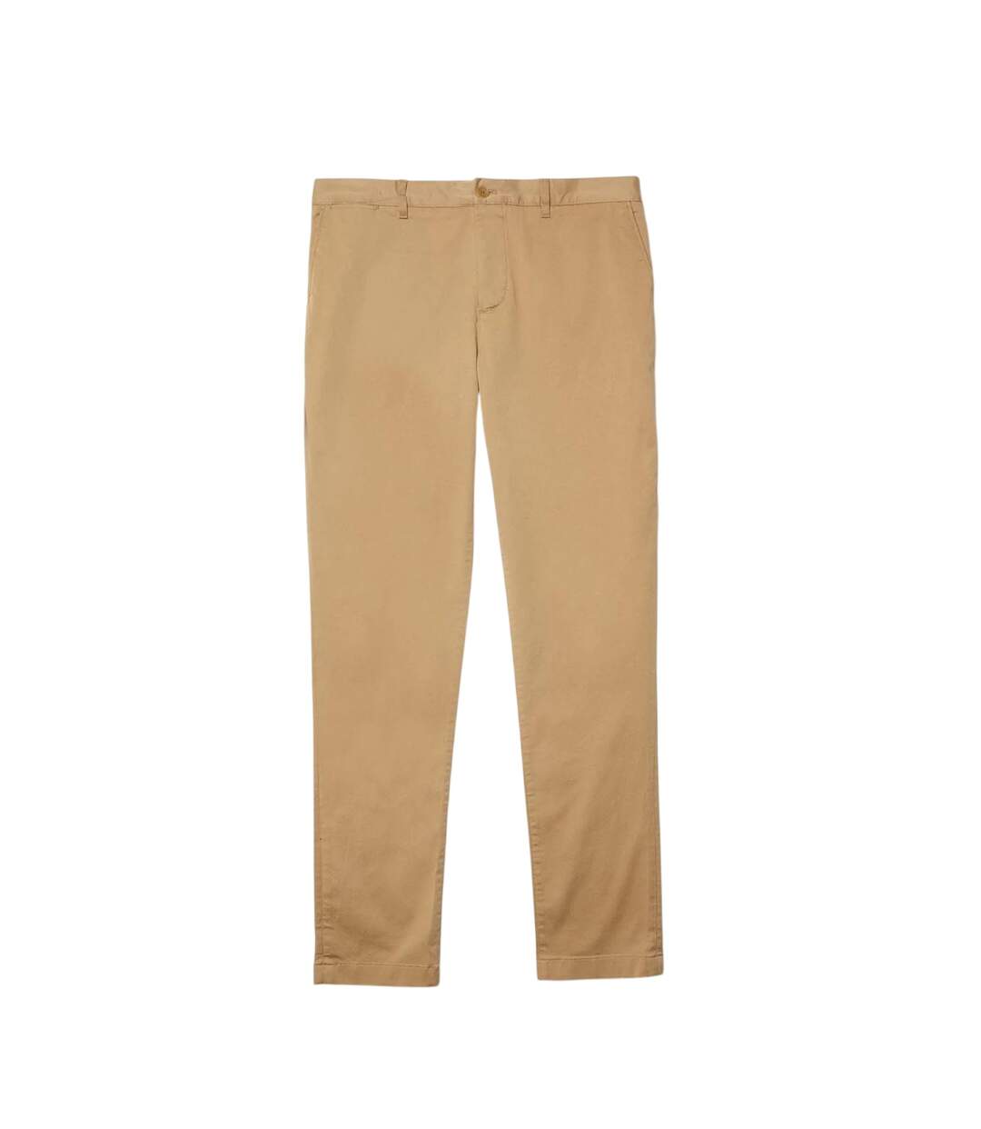 Mens Organic Cotton Slim Chinos Beige Lacoste-2
