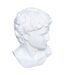 Statuette Déco Tête César 25cm Blanc-1