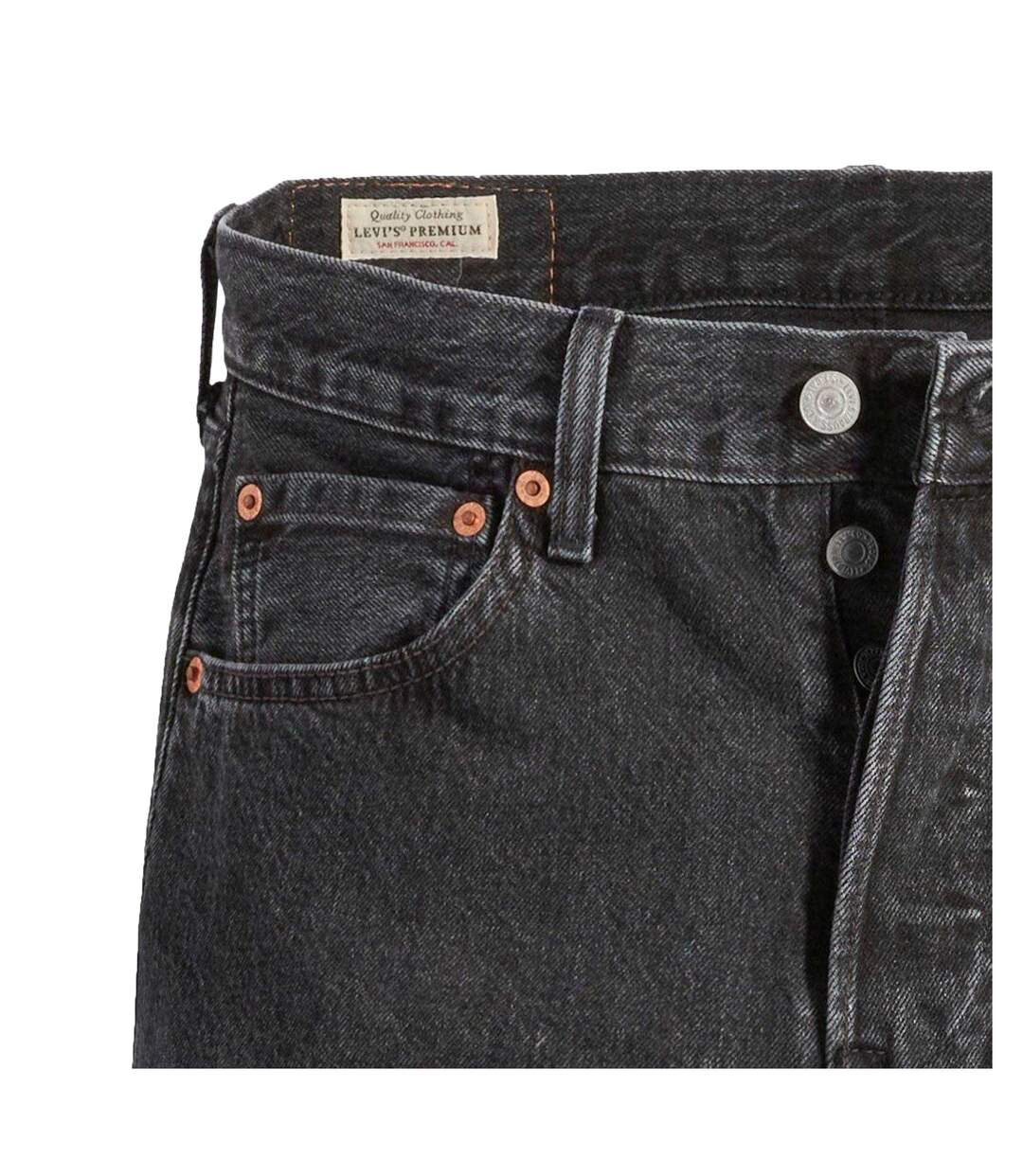 Mens 501 Original Crash Courses Jeans Grey Levis-4