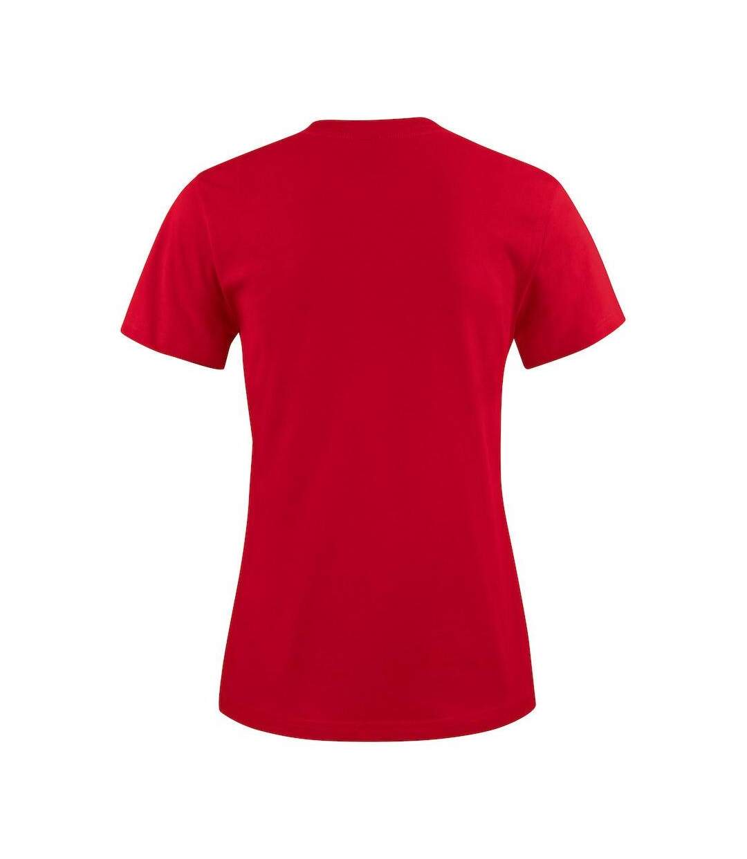 Womens/ladies Heavy T-shirt Red Printer-2