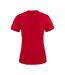Womens/ladies Heavy T-shirt Red Printer-2