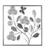 Décoration Murale Métal Fleurs 50cm Argent-1