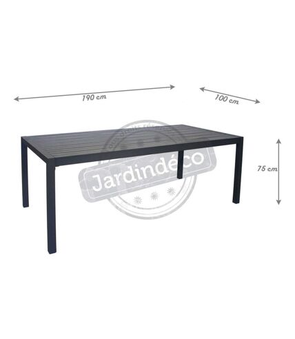 Table de jardin en aluminium Sarana 190 cm