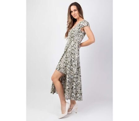 Robe mi-longue imprimé ethnique chic LOLITA Coton Du Monde