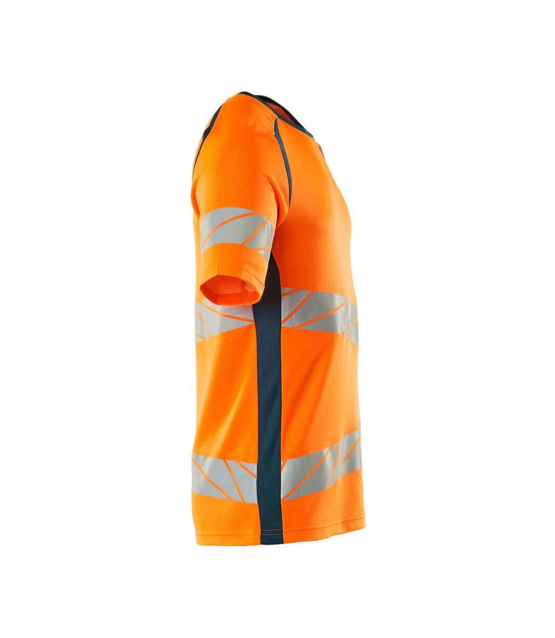 T-shirt Accelerate Safe Homme Orange Fluo Bleu Pétrole Mascot-4