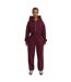 Womens/ladies Classics Cropped Full Zip Hoodie Wine Mars The Label-2