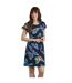 Womens/ladies tallahassee butterflies organic dress dark blue Weird Fish-4